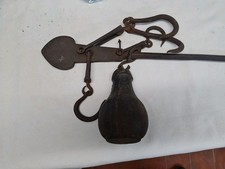 ANTICA BILANCIA PESA STADERA FERRO BATTUTO ROMANO IN FERRO 