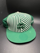 Raro berretto da baseball vintage Y2K Billabong surf verde a righe nuova epoca 59Fifty 7&3/4