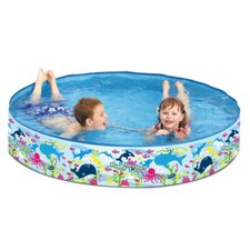 Piscina per bambini 5 piedi immersione rotonda pareti rigide facile da alzare 150 cm x 25 cm