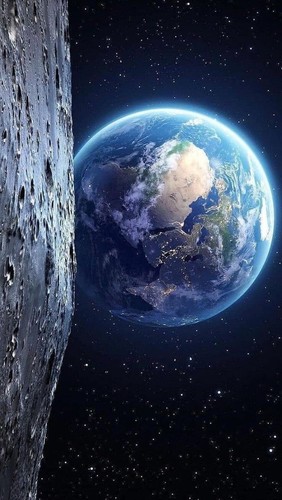 Galassia luna terra a3 42x25 - terra,