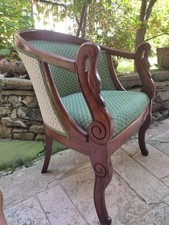 Coppia Poltrone In Stile Impero 