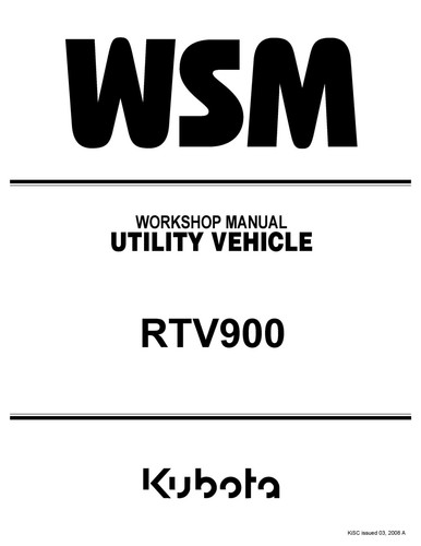 Kubota rtv 900 workshop - rtv,