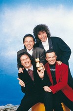 Italian band Pooh posing with