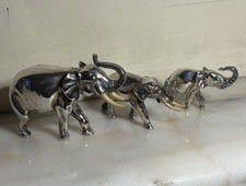 Tris di elefanti in argento 800