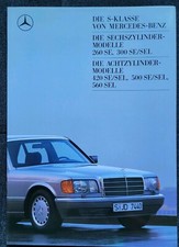 Mercedes 560 SEL/500/420/300 W126 depliant/brochure/folleto/opuscolo/broszura 88