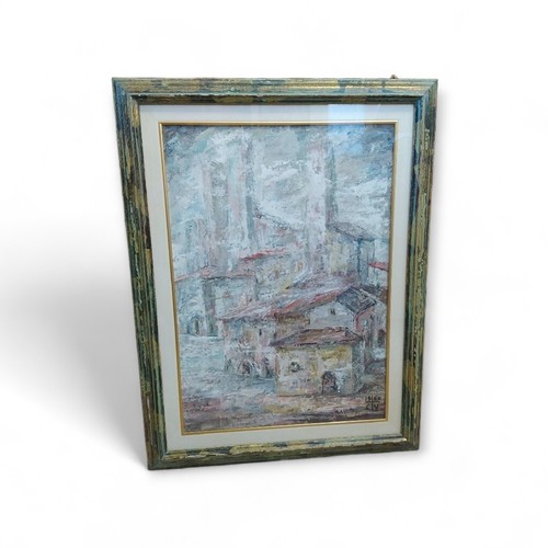 Quadro san gimignano firmato - quadro,