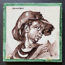 MATTONELLA CERAMICA ICAM PINTO VIETRI SCUGNIZZO FIRMATA ANELLI