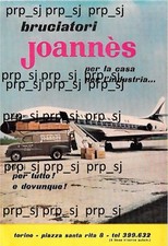 BRUCIATORI JOANNES TORINO FIAT 1400 FURGONE FURGONATO BOEING PUBBLICITA 1960