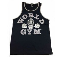 W330 World Gym Athletic Ringer Tank Bodybuilding Allenamento Palestra Top