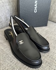 Mocassini slingback in pelle