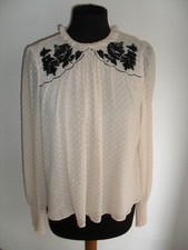 CAMICIA CASACCA  BLUSA  ZARA  COLLECTION CON RICAMI  Tg. S  