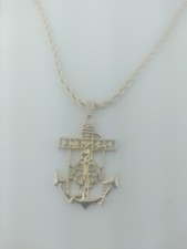Gold Plated Anchor Cross