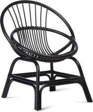 Poltrona luna rattan nero