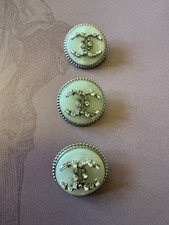 3 bottoni CHANEL argento