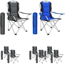 Sedia campeggio pieghevole regista da esterno set grigio da 1/2/4 pezzi