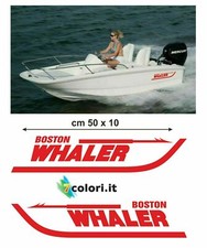 Coppia adesivi in vinile per imbarcazione nautica SX + DX barca Boston Whaler