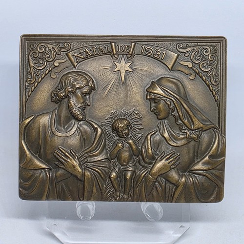 Medaglia bronzo natale - bronzo, /