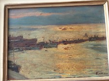 UGO FLUMIANI "PORTO CON BARCHE"