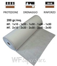 Geotessuto drenante tessuto non tessuto anti erbacce telo antiradice 200 gr/mq