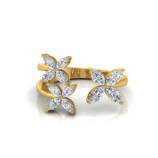 Polsino Anello Foglia 0.97 KT