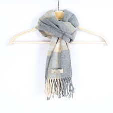 Sciarpa Burberry con Tartan Grigio e Giallo 100% Cashmere 150x30cm