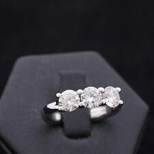 ANELLO TRILOGY ORO 18KT DIAMANTI NATURALI 1.62 CT H IF CON CERTIFICATO IGI NUOVO