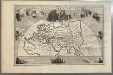 Mappa antica 1731 Cellarius "Veteris Orbis Climata ex Strabone" incisione
