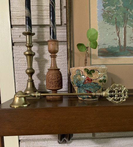 Candela vintage celtica ottone