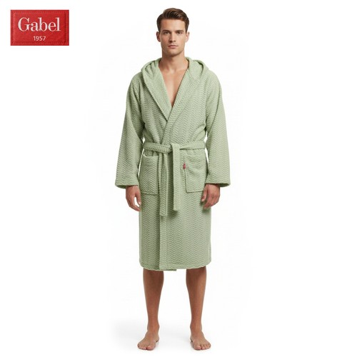 Accappatoio jacquard con