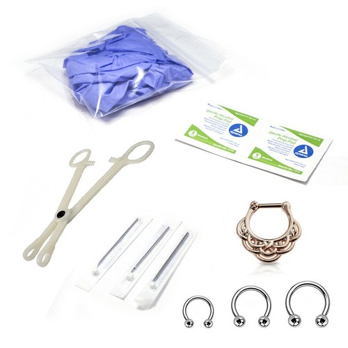Kit piercing setto ferro - setto, di