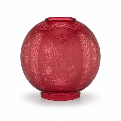 Ruby red floral pattern oil - red,