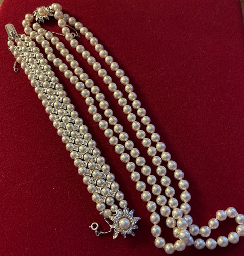 Set collana bracciale perle - collana,