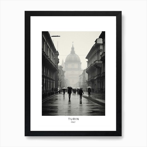 Poster torino italia nero - poster, di