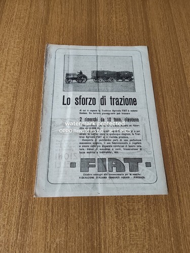1919 fiat trattrice - fiat, agricola