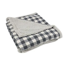 Coperta Calda per Cani in Pile a Quadri Grigio - COPERTA PER CANI MORBIDA CALDA