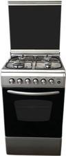 Cucina LAREL 4 Fuochi 50×50 Forno a gas/grill Con coperchio Inox L5005VX
