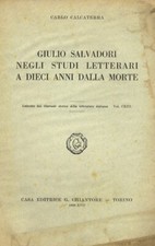 Giulio Salvadori negli studi letterari a dieci anni dalla morte. Estratto dal...
