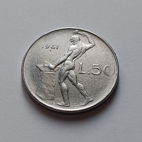 Moneta lire vulcano 1961 - 50,