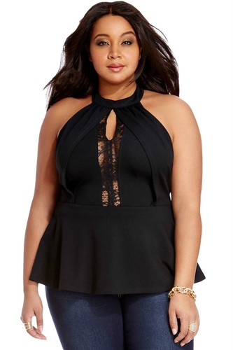 Maglia maglietta aperta pizzo