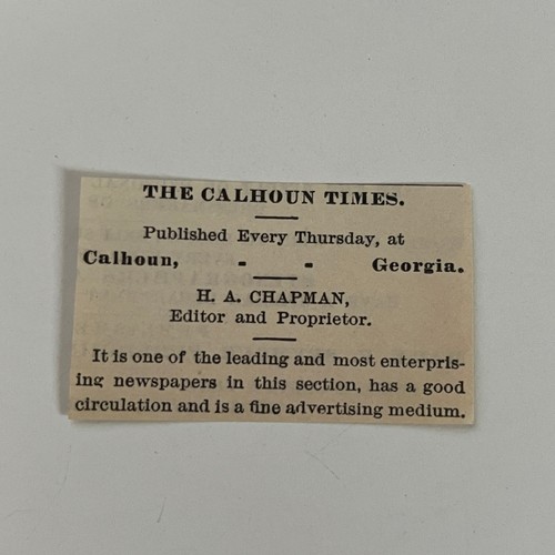 The calhoun times chapman - ha,