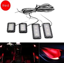 ILLUMINAZIONE LED INTERNI AUTO ROSSO MANIGLIA LUCI MANIGLIE ATMOSFERA AMBIENTE 