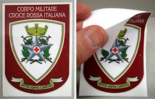 Adesivo CORPO MILITARE CROCE ROSSA ITALIANA - Inter Arma Caritas - Dim. H cm. 9