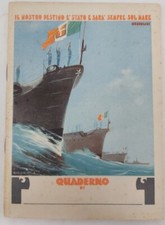 Quaderno Quadretti "Il Nostro Destino..." Mussolini Periodo Fascista Collezione