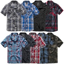 Camicia Brandit Roadstar S-5XL uomo camicia a quadri manica corta camicia casual a quadri