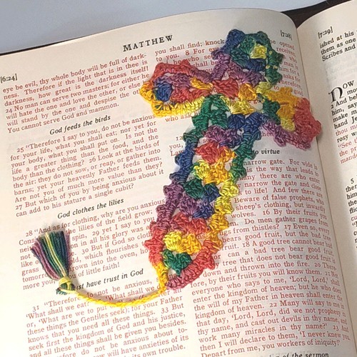 Handmade cross bookmark - handmade, 8.5"