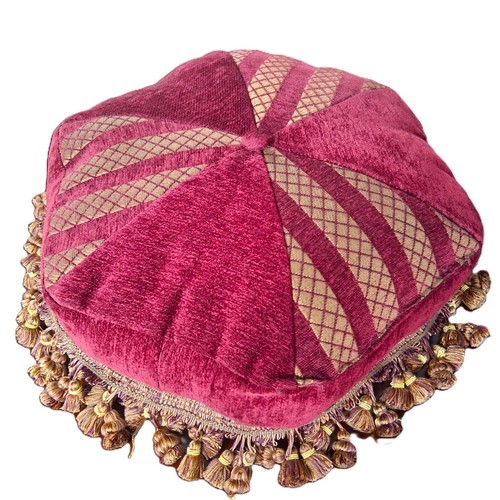 Pouf rotondo ottomano boemo