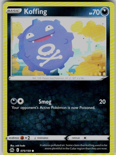 Koffing 075 159 swsh - swsh:, crown