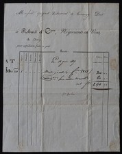Fattura PARIGI 1827 BOBART