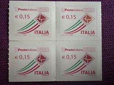 2015 ITALIA QUARTINA d'ANGOLO Bustina che vola € 0,15 NMH