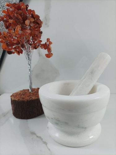 Mortaio marmo bianco - marmo,